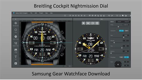 breitling achtergrond galaxy watch|Download the Breitling Cockpit Nightmission Dial watchface.